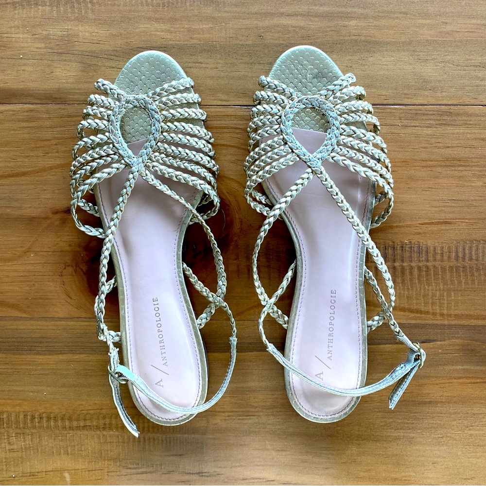 Anthropologie sandals (gold)